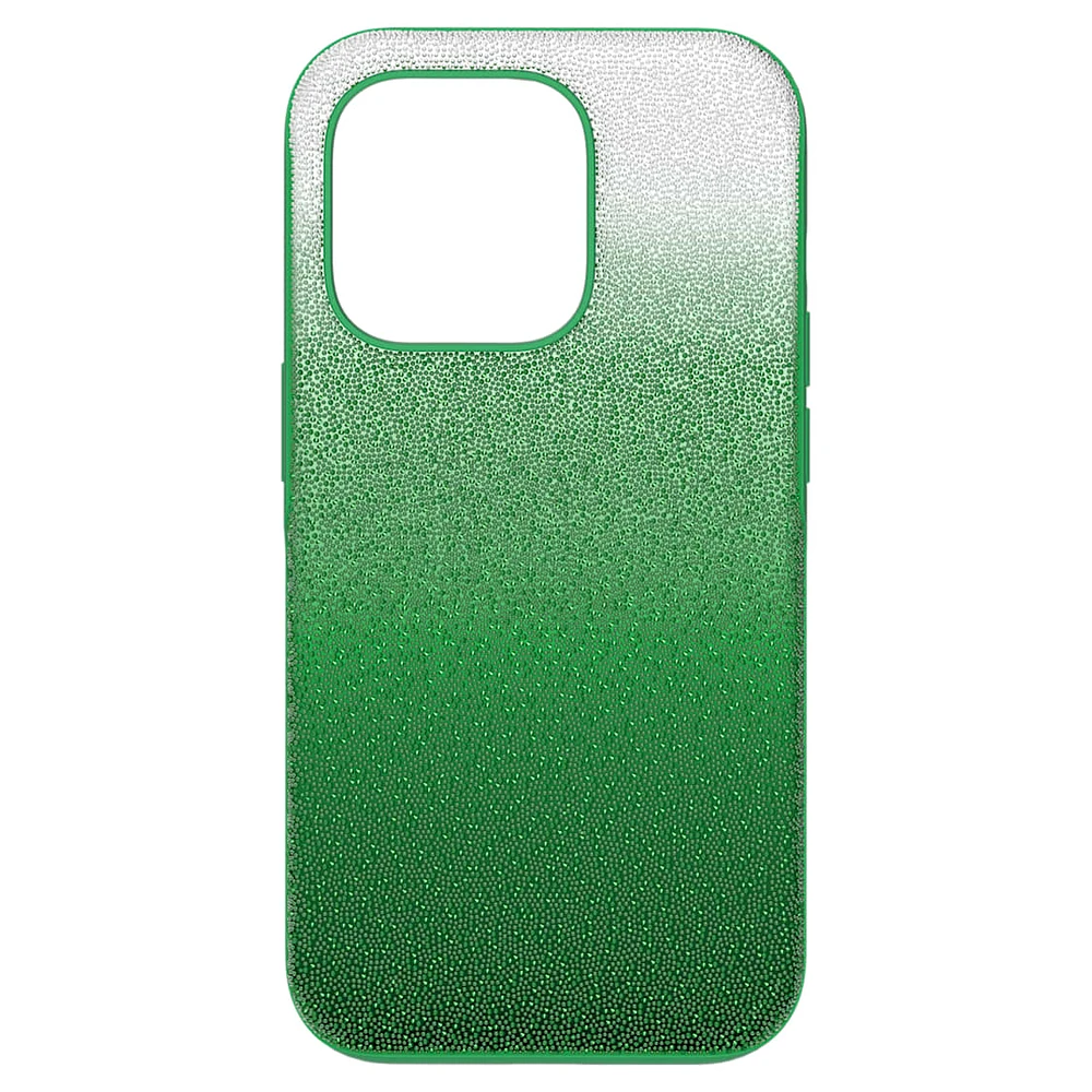 High smartphone case, Colour gradient, iPhone® 14 Pro, Green by SWAROVSKI