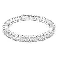 Vittore ring, Round cut, White, Silver-tone finish by SWAROVSKI