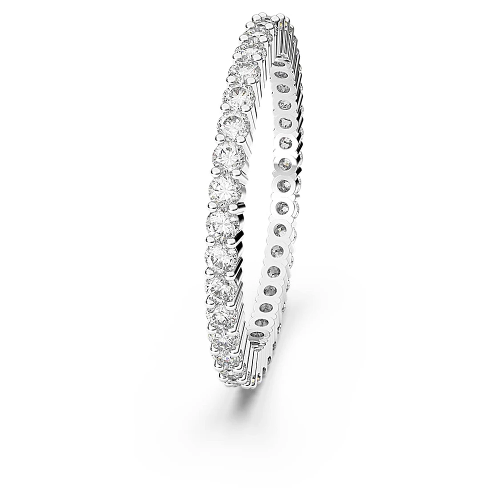 Vittore ring, Round cut, White, Silver-tone finish by SWAROVSKI