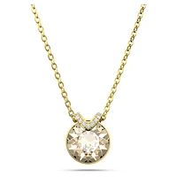 Bella V pendant, Round cut, Gold tone, Gold-tone plated by SWAROVSKI