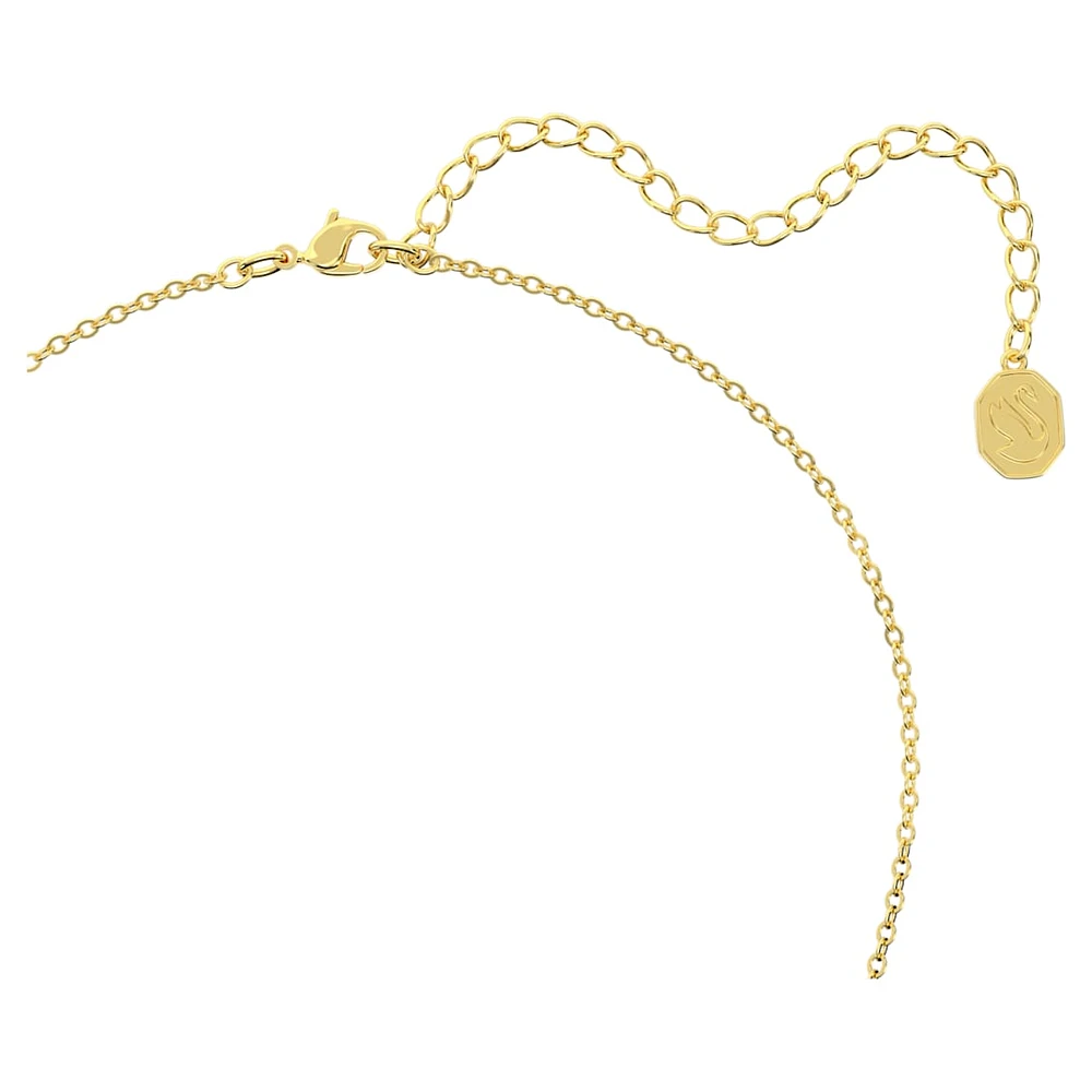 Bella V pendant, Round cut, Gold tone, Gold-tone plated by SWAROVSKI