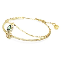 Stilla bangle, Mixed cuts, Multicolored, Gold-tone plated by SWAROVSKI