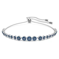 Imber Emily bracelet, Mixed round cuts, Blue, Rhodium plated by SWAROVSKI