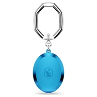 Key ring, Oval cut, Blue, Mixed metal finish by SWAROVSKI