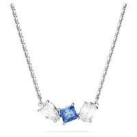 Mesmera pendant, Mixed cuts, Blue, Rhodium plated by SWAROVSKI