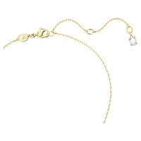 Dextera pendant, Interlocking loop, White, Gold-tone plated by SWAROVSKI