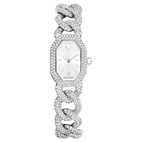 Dextera chain watch, Swiss Made, Crystal bracelet, Silver Tone, Stainless steel by SWAROVSKI