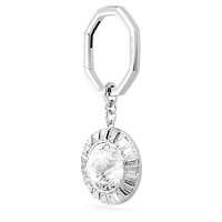 Key ring, Round cut, White, Rhodium plated by SWAROVSKI