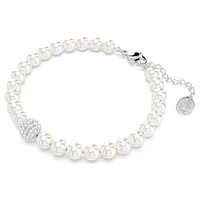 Swarovski Remix Collection strand, Crystal pearl, White, Rhodium plated by SWAROVSKI