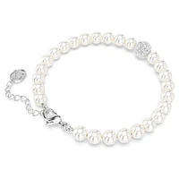 Swarovski Remix Collection strand, Crystal pearl, White, Rhodium plated by SWAROVSKI