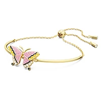 Idyllia bracelet, Butterfly, Multicolored, Gold-tone plated by SWAROVSKI
