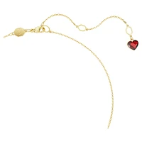 I LOVE NY pendant, Red, Gold-tone plated by SWAROVSKI