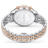 Octea chrono watch, Swiss Made, Metal bracelet, Rose gold tone, Mixed metal finish by SWAROVSKI