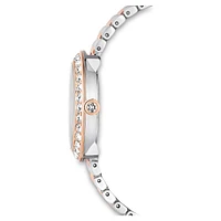 Matrix tennis 7-link watch, Swiss Made, Metal bracelet, Rose gold tone
