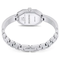 Dextera bangle watch, Swiss Made, Metal bracelet, Silver Tone, Stainless steel by SWAROVSKI