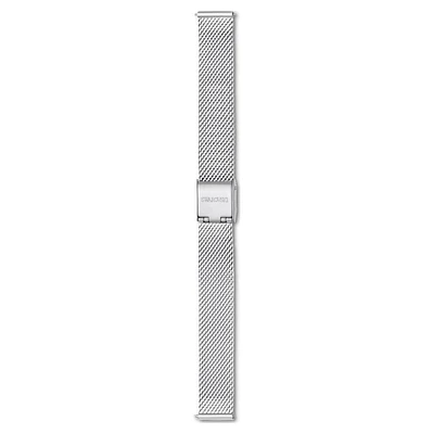 Watch strap, 13 mm (0.51") width, Metal, Silver tone, Stainless Steel by SWAROVSKI