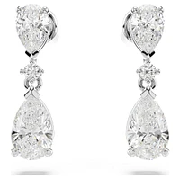 Mesmera set, Mixed cuts, White, Rhodium plated by SWAROVSKI