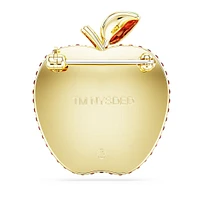 I LOVE NY tack pin, Red, Gold-tone plated by SWAROVSKI
