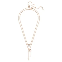 Dragon & Phoenix necklace, Set (2), Crystal pearl, Dragon’s claw, White, Rose gold-tone plated by SWAROVSKI