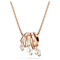 Dragon & Phoenix pendant, Dragon’s claw, White, Rose gold-tone plated by SWAROVSKI