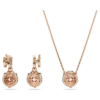 Dragon & Phoenix set, Dragon’s claw, White, Rose gold-tone plated by SWAROVSKI