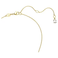 Matrix pendant, Rectangular cut, Green, Gold-tone plated by SWAROVSKI