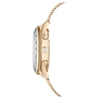 Nova chrono watch, Swiss Made, Metal bracelet, Gold tone, Champagne gold-tone finish by SWAROVSKI
