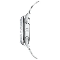 Nova chrono watch, Swiss Made, Metal bracelet, Silver tone, Stainless Steel by SWAROVSKI