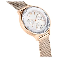 Nova chrono watch, Swiss Made, Metal bracelet, Rose gold tone, Rose gold-tone finish by SWAROVSKI