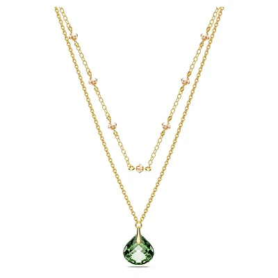 Tessa pendant, Green, Gold-tone plated by SWAROVSKI