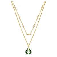Tessa pendant, Green, Gold-tone plated by SWAROVSKI