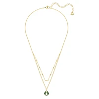Tessa pendant, Green, Gold-tone plated by SWAROVSKI