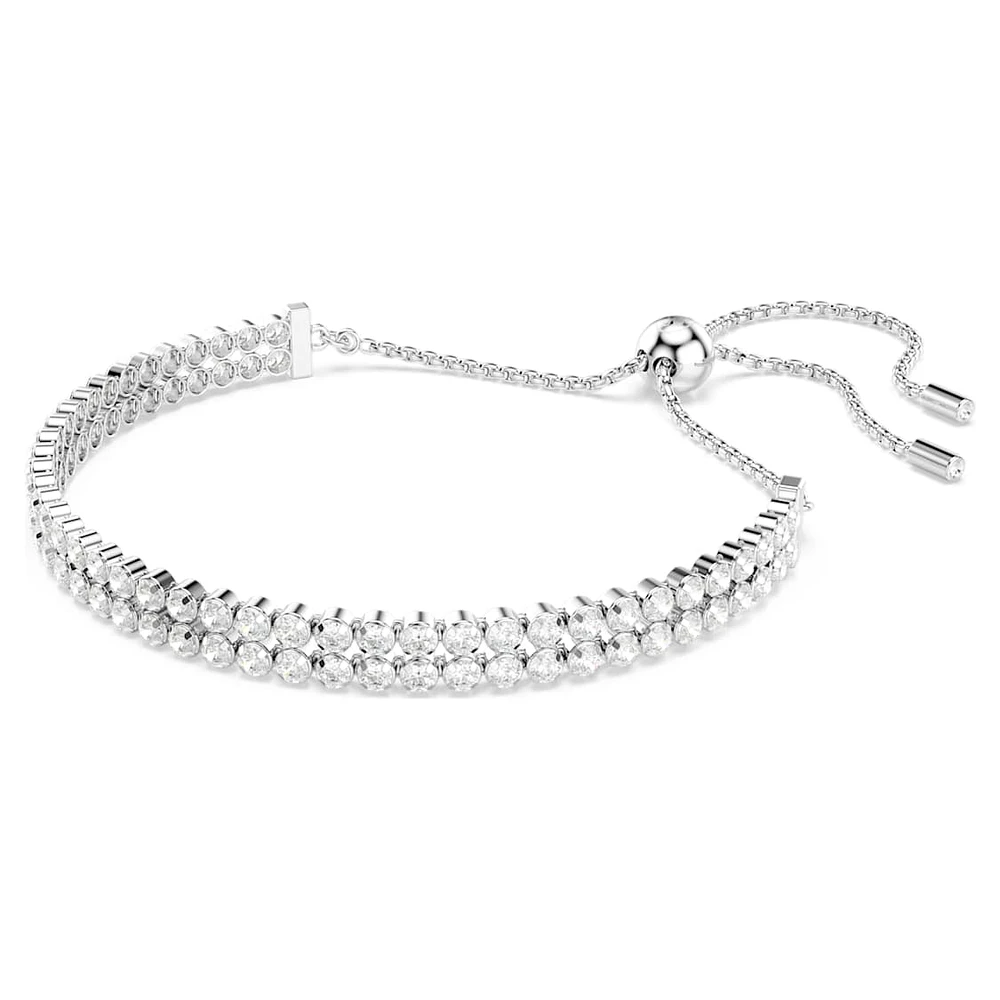 Matrix Tennis bracelet, Round cut, White