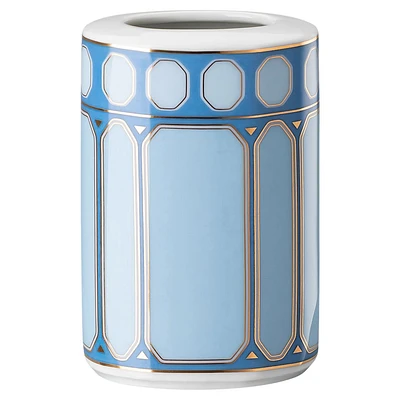Signum vase, Porcelain, Small, Blue by SWAROVSKI