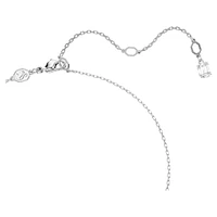 Hyperbola pendant, Infinity, White, Rhodium plated by SWAROVSKI