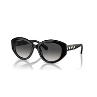 Sunglasses, Cat-Eye shape, SK6005, Black by SWAROVSKI