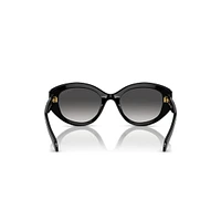 Sunglasses, Cat-Eye shape, SK6005, Black by SWAROVSKI