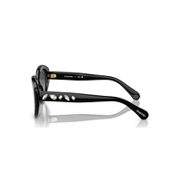 Sunglasses, Cat-Eye shape, SK6005, Black by SWAROVSKI