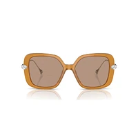 Sunglasses, Oversized, Square shape, SK6011, Brown by SWAROVSKI