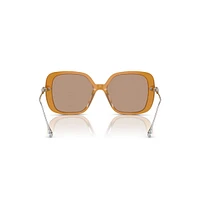 Sunglasses, Oversized, Square shape, SK6011, Brown by SWAROVSKI
