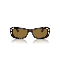 Sunglasses, Rectangular shape, SK6008, Brown by SWAROVSKI