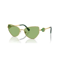Sunglasses, Cat-Eye shape, SK7003, Green by SWAROVSKI