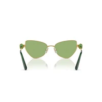 Sunglasses, Cat-Eye shape, SK7003, Green by SWAROVSKI