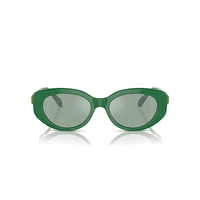 Sunglasses, Cat-Eye shape, SK6002, Green by SWAROVSKI