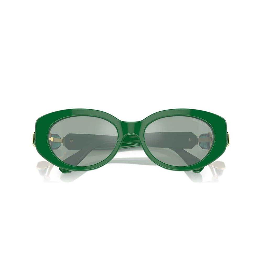 Sunglasses, Cat-Eye shape, SK6002, Green by SWAROVSKI