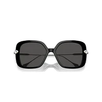 Sunglasses, Oversized, Square shape, SK6011, Black by SWAROVSKI