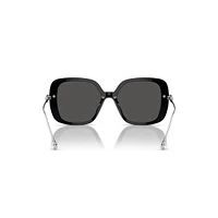 Sunglasses, Oversized, Square shape, SK6011, Black by SWAROVSKI