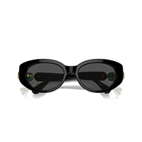 Sunglasses, Cat-Eye shape, SK6002, Black by SWAROVSKI