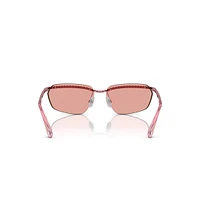 Sunglasses, Rectangular shape, SK7001, Pink by SWAROVSKI