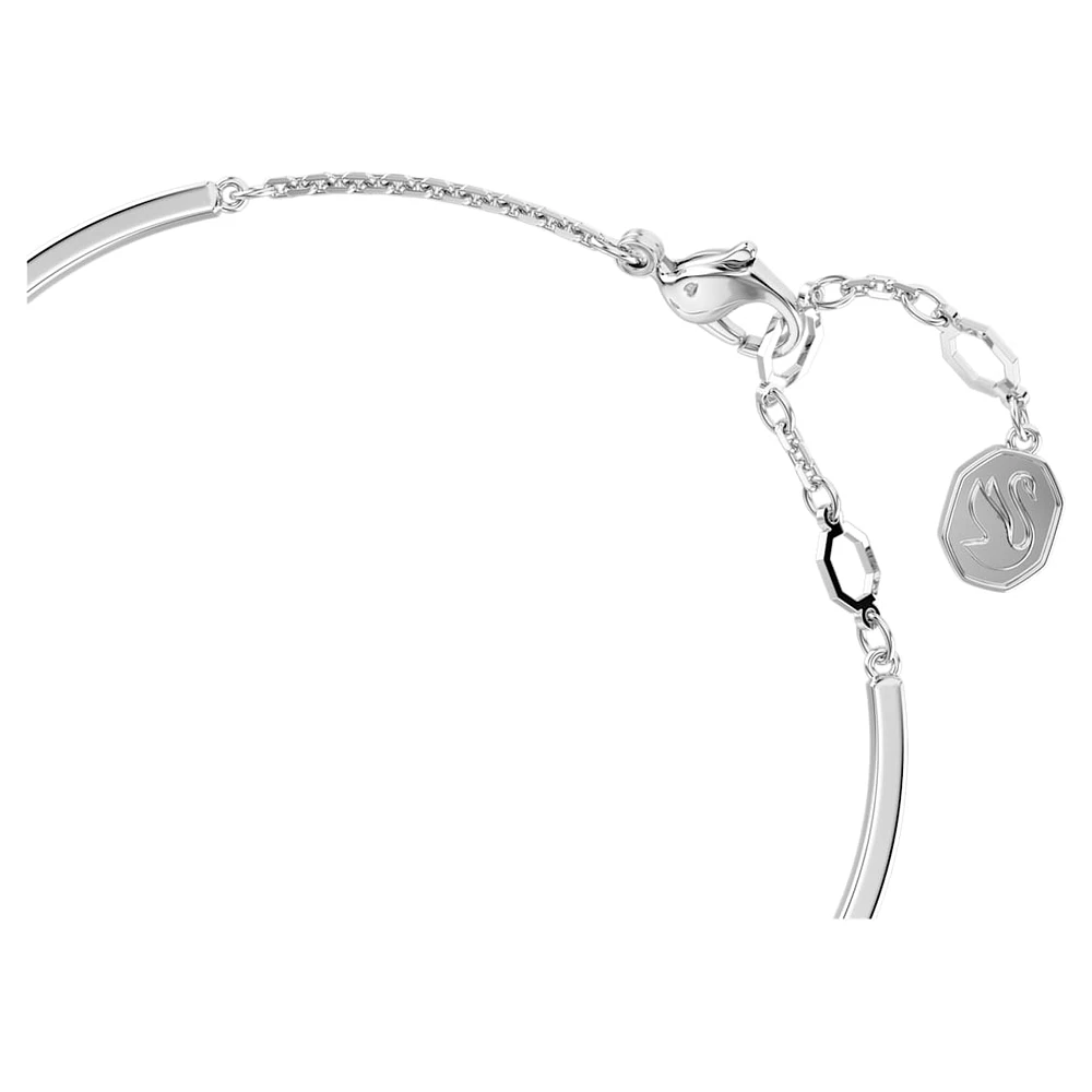 Hyperbola bangle, Heart, Blue, Rhodium plated by SWAROVSKI
